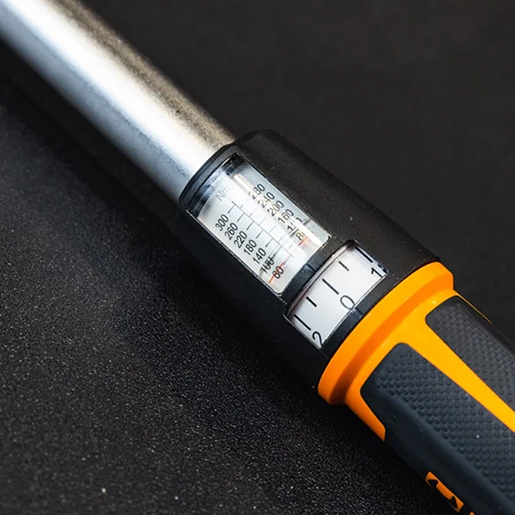 Technische Zeichnung von Drehmomentschlüssel mit Klick ZR für rechtsdrehende 1/2 60-300 Nm 100