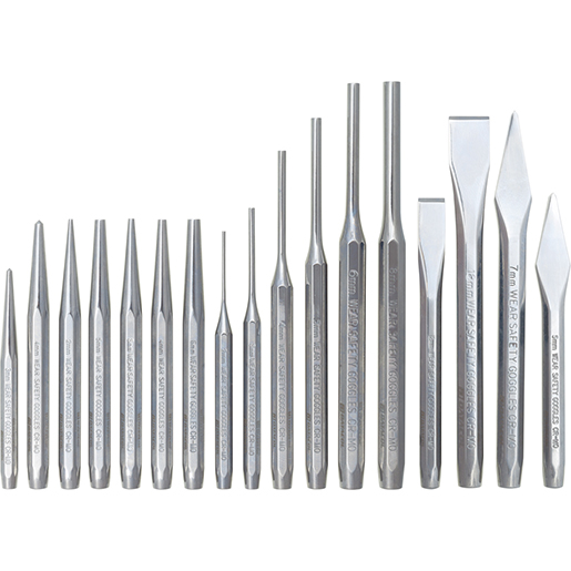 Surtido de botadores y cinceles