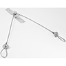 Flexible golfare hook with 2 cords for lifelines type A