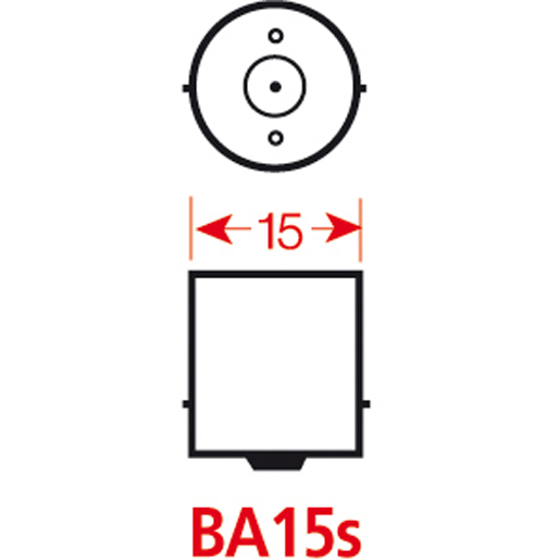 LAMPADINA LED 24V 13 LED BA15S Disegno tecnico di LAMPADINA LED 24V 13 LED BA15S 105