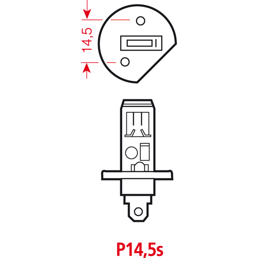 Dessin technique de AMPOULE HALOGENE SUPERWHITE H1 24V 70W 100