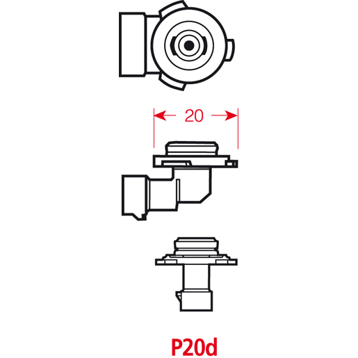 Dessin technique de AMPOULE HALOGENE HB3 12V 65W 100