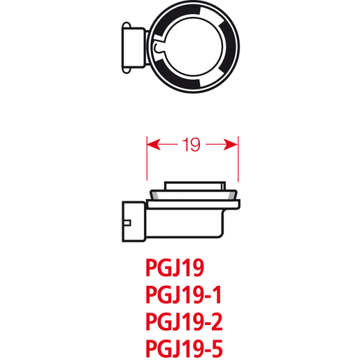 Dessin technique de AMPOULE HALOGENE H11 12V 55W 100