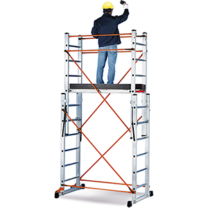Professional mobile scaffold in aluminium TARGET