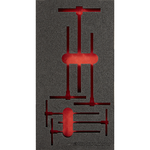 Détail de PLATEAU MOUSSE CLÉS MALES A BÉQUILLE 300