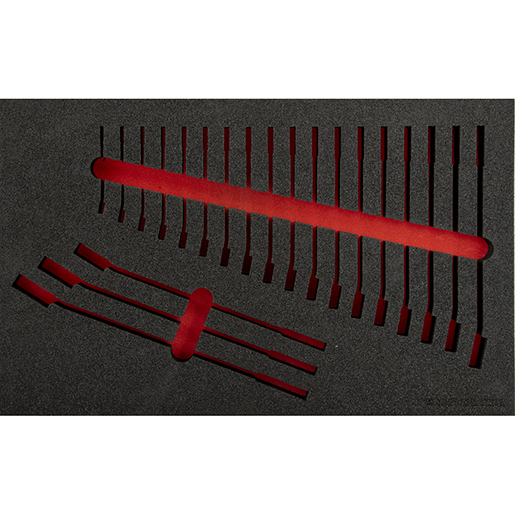 Détail de PLATEAU MOUSSE CLÉS COMBINÉES 300