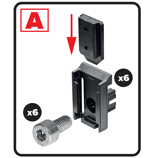 Dettaglio di Set 3 connettori personalizzati QBRICK SYSTEM SET3 300