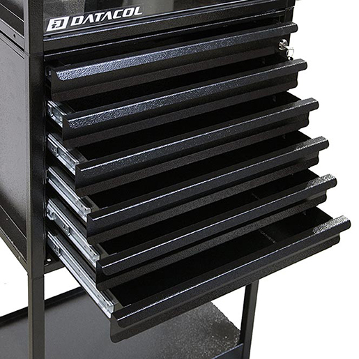 Detail von D-STORAGE-Säule 5 Module Typ 9 mit Vitrinenmodul für Pkw-Lampen 305