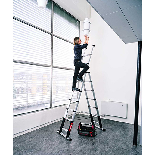 Detail von Multifunktionale Teleskopleiter aus Aluminium COMBI LINE 300