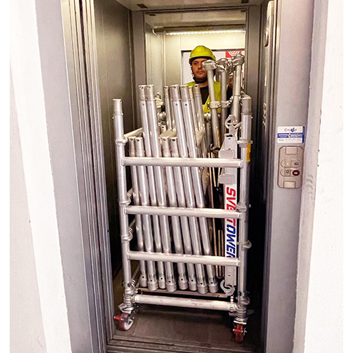 Detail von Professionelles Fahrgerüst aus Aluminium TOWERPLUS 310