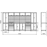 Technische Zeichnung von Möbelkombination für Werkstatt- und Karosseriebereich 100