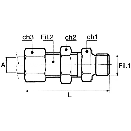 GERADES UEBERGANGSST.83L 16x1,5 Technische Zeichnung von GERADES UEBERGANGSST.83L 16x1,5 100