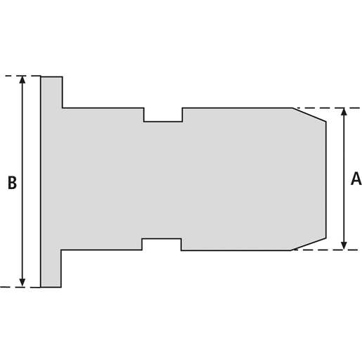 Technische Zeichnung von Verstärkungsbuchse für Rohr 100