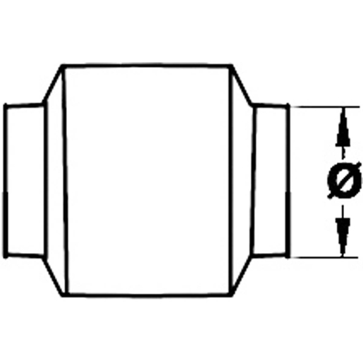 Technische Zeichnung von Messing Doppelkegel 100