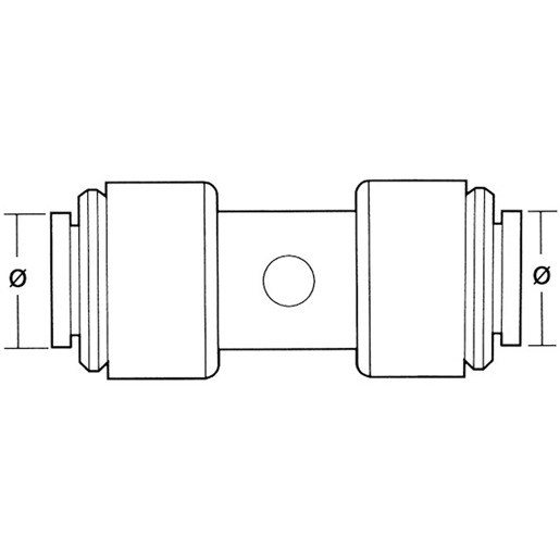 GERADES ZWISCHENST.15 mm Technische Zeichnung von GERADES ZWISCHENST.15 mm 100