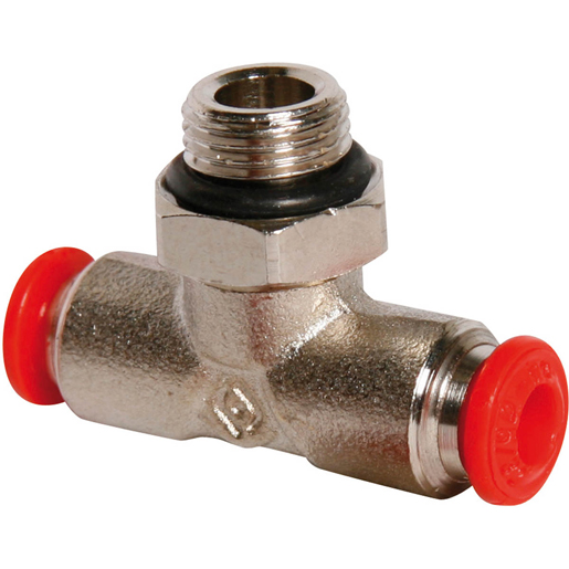 Drehbarer T-Anschluss mit Gewinde am Fuß