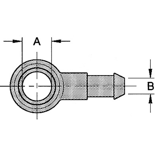 Technische Zeichnung von Verstellbare Fischgrätenöse und Verschluss mit Schelle 100