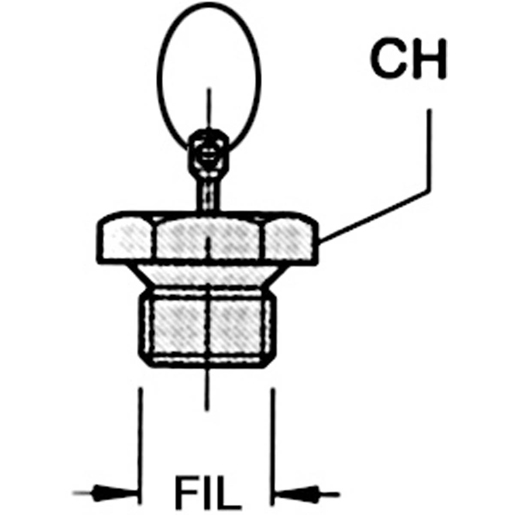 Technische Zeichnung von Handventil zum Ablassen von Kondensat aus Industriefahrzeugtanks 100
