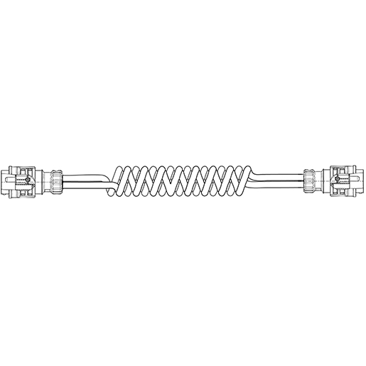 CAVO SPIRALATO 2P C/SPINE L. 4MT 35MMQ Disegno tecnico di CAVO SPIRALATO 2P C/SPINE L. 4MT 35MMQ 100