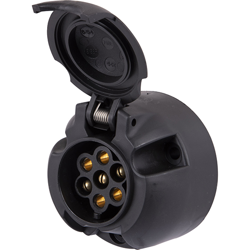PRISE 7 POLES 12 VOLT THERMOPLASTIQUE