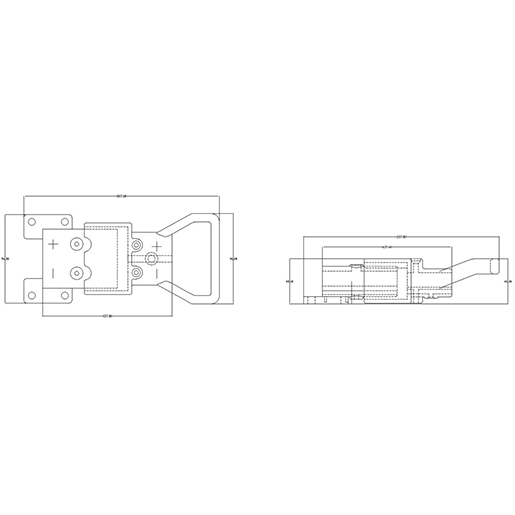 Dessin technique de CONNECTEUR COMPLET 160A 100