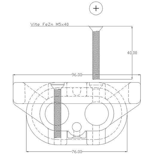 Dessin technique de CONNECTEUR COMPLET 160A 115