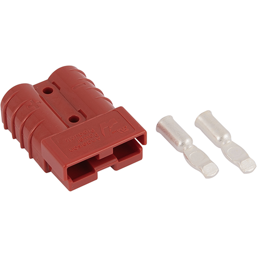 Kit mit Leistungssteckverbindern 50 A 600 V ANDERSON SB50 rot