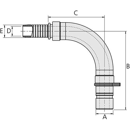 90°-KUPPLUNG MÄNNLICH T.3/8X13 Technische Zeichnung von 90°-KUPPLUNG MÄNNLICH T.3/8X13 100