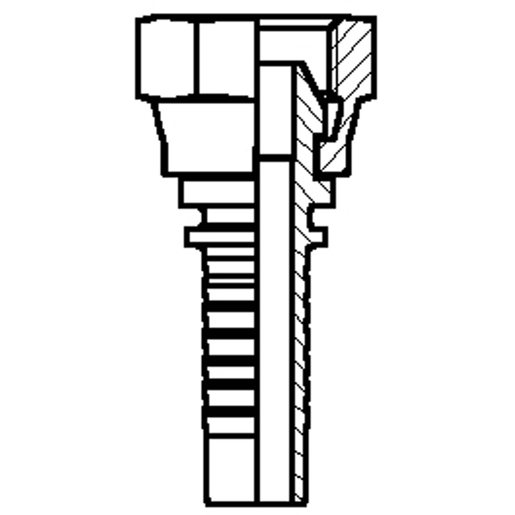 ANSCHL. I.GEW GER. GAS 1/4 F.1/8 Technische Zeichnung von ANSCHL. I.GEW GER. GAS 1/4 F.1/8 100