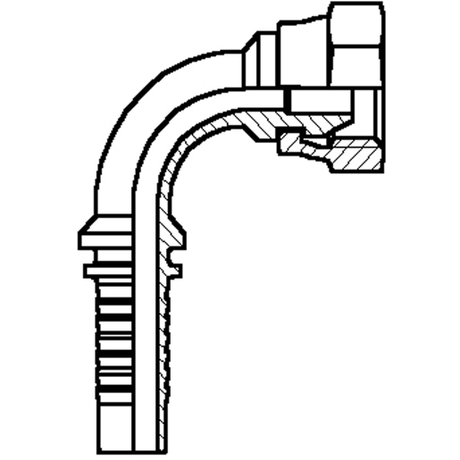I.GEW 90#GAS SV.60#S.5/16 G.1/4 Technische Zeichnung von I.GEW 90#GAS SV.60#S.5/16 G.1/4 100