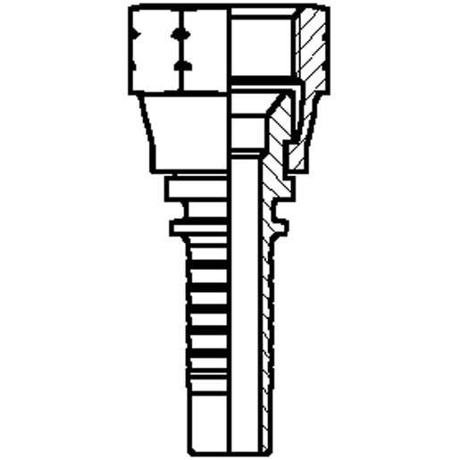 ANSCHL.I.GEW. GER. JIC 3/8-F.5/8 Technische Zeichnung von ANSCHL.I.GEW. GER. JIC 3/8-F.5/8 100
