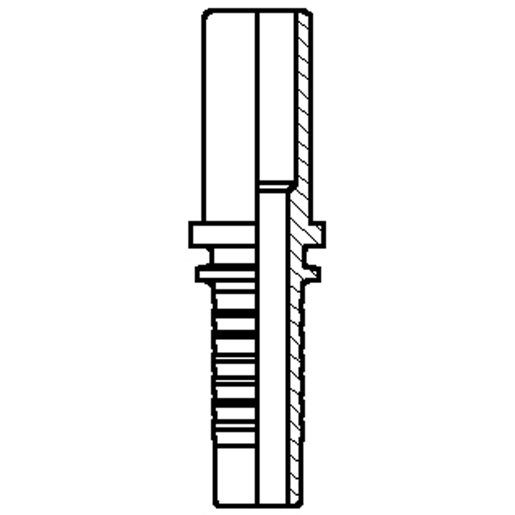 Technische Zeichnung von Gerades Rohrende 100