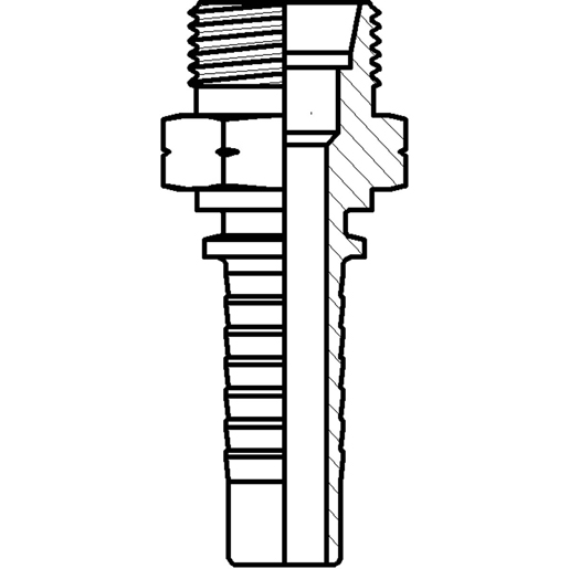 VERB. METR. S. 1/4 Technische Zeichnung von VERB. METR. S. 1/4" G. 14x1,5 (8L) 100