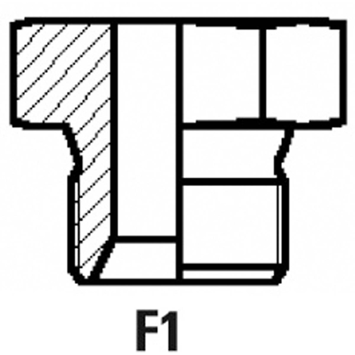 Dessin technique de Bouchon fileté taraud métriquesv 60° 100