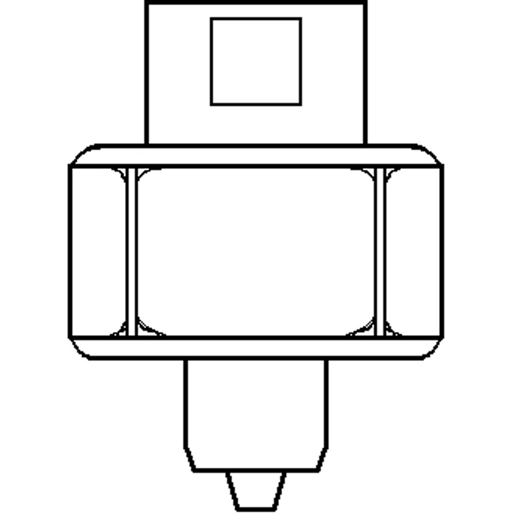 Dibujo técnico de Acoplamientos rápidos de tornillo macho 100