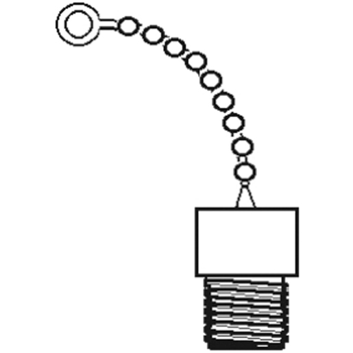 Dessin technique de Bouchons mâles pour raccords rapides en aluminium à vis 100