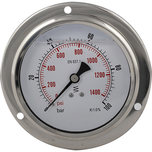 MANOMETER.D.100 FLANG. 0/100 1/2 MANOMETER.D.100 FLANG. 0/100 1/2