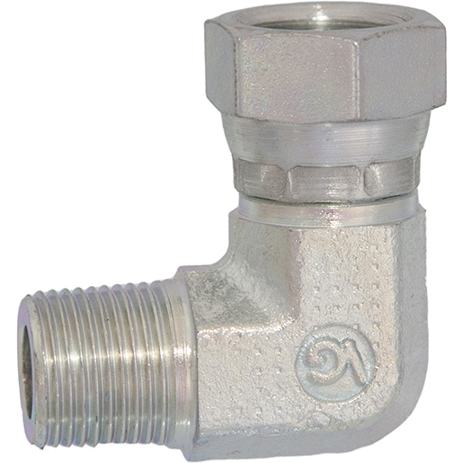 Adapter 90° GAS, Außengewinde konisch / Innengewinde zylindrisch drehbar