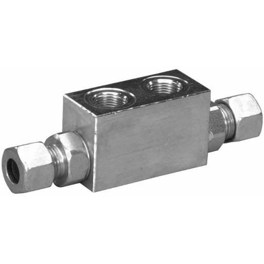 Doppeltwirkende, vorgesteuerte Sperrventile in Reihe