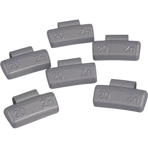 Contrapeso de zinc pintado en gris para llantas de aleación 20 g Contenido de Contrapeso de zinc pintado en gris para llantas de aleación 20 g 200