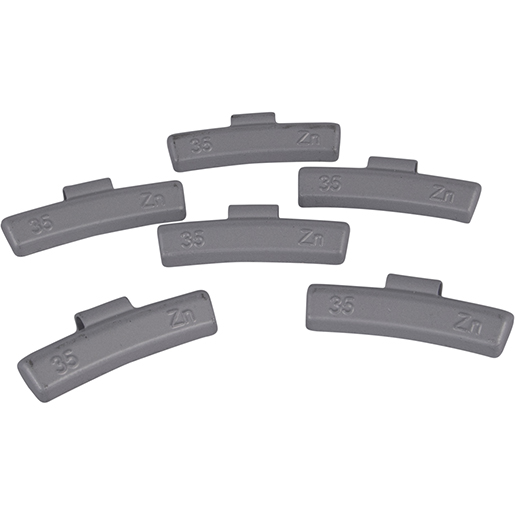 Contrapeso de zinc pintado en gris para llantas de aleación 35 g Contenido de Contrapeso de zinc pintado en gris para llantas de aleación 35 g 200