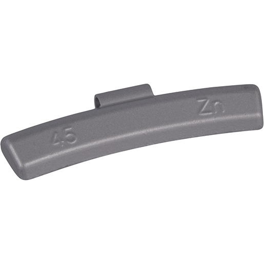 Contrapeso de zinc pintado en gris para llantas de aleación 45 g Contrapeso de zinc pintado en gris para llantas de aleación 45 g