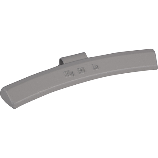 Contrapeso de zinc pintado en gris para llantas de aleación 50 g Contrapeso de zinc pintado en gris para llantas de aleación 50 g