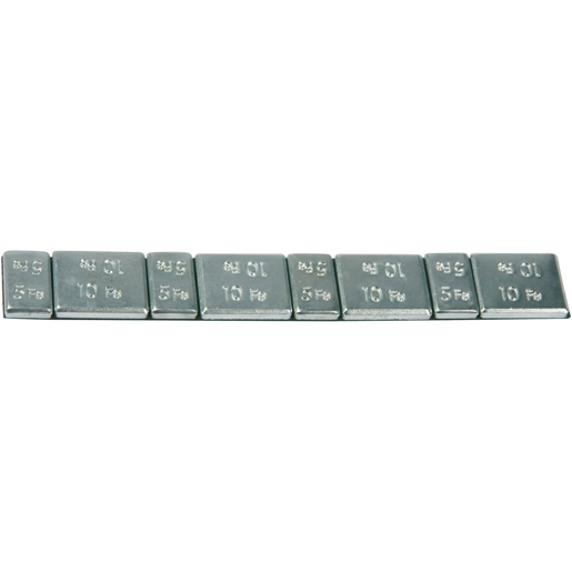 Barretta di contrappesi adesivi 5 – 10 g altezza 4 mm Barretta di contrappesi adesivi 5 – 10 g altezza 4 mm