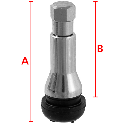 Valvola SNAP-IN completa TR414 per pneumatici tubeless auto Disegno tecnico di Valvola SNAP-IN completa TR414 per pneumatici tubeless auto 100