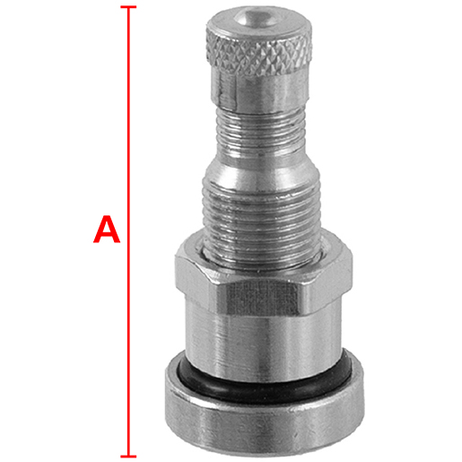 Valvola SNAP-IN completa cromata per pneumatici tubeless auto Disegno tecnico di Valvola SNAP-IN completa cromata per pneumatici tubeless auto 100