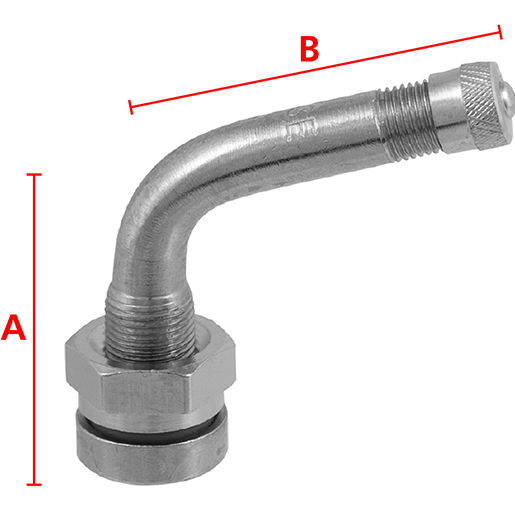 Valvola TR543E per tubeless autocarri con cerchi in lega Disegno tecnico di Valvola TR543E per tubeless autocarri con cerchi in lega 100