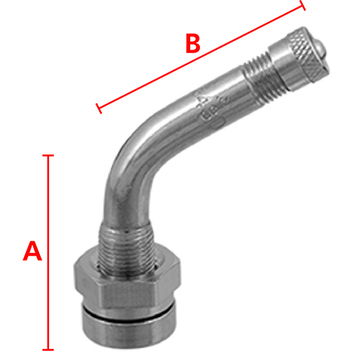 Válvula TR543D para tubeless de camiones con llantas de aleación Dibujo técnico de Válvula TR543D para tubeless de camiones con llantas de aleación 100