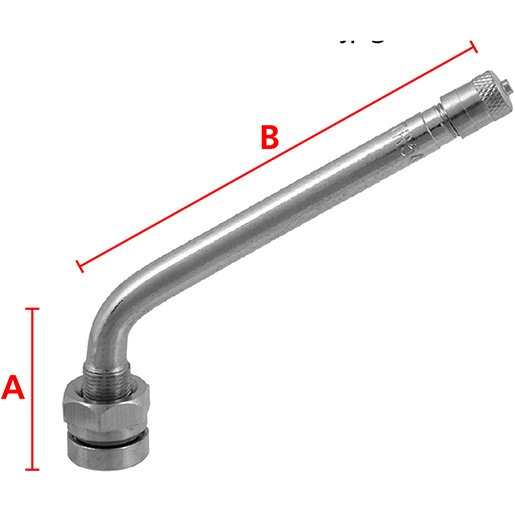 Valvola TR546D per tubeless autocarri con cerchi in lega Disegno tecnico di Valvola TR546D per tubeless autocarri con cerchi in lega 100
