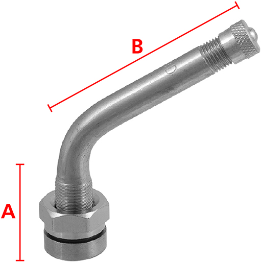Válvula 1 pliegue TR544D para camiones tubeless con llantas de aleación Dibujo técnico de Válvula 1 pliegue TR544D para camiones tubeless con llantas de aleación 100